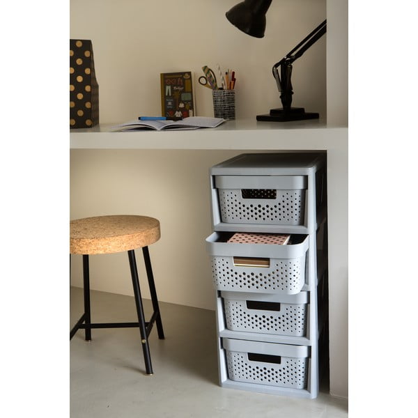 Sivi plastični regal na kotačima 29,5x65,5 cm Infinity – Curver-image-1