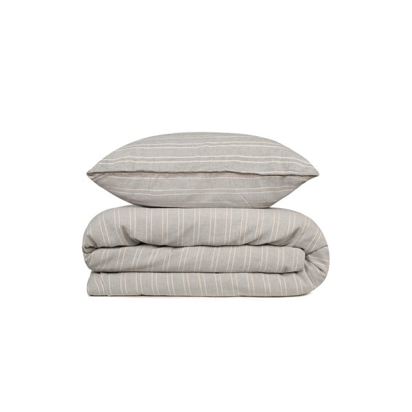 Siva pamučna posteljina za bračni krevet 200x200 cm Stonewashed - Mijolnir