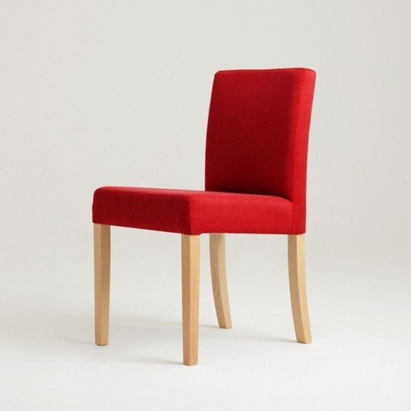 Crvena stolica s prirodnim nogama Custom Form Wilton-image-1