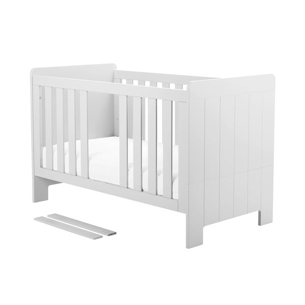 Bijeli varijabilni dječji krevetić Pinio Calmo, 140 x 70 cm-image-3