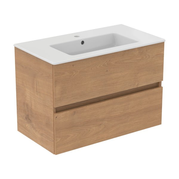 Zidni ormarić za ispod umivaonika u dekoru hrasta u prirodnoj boji 80x55 cm Eurovit+ – Ideal Standard-image-3