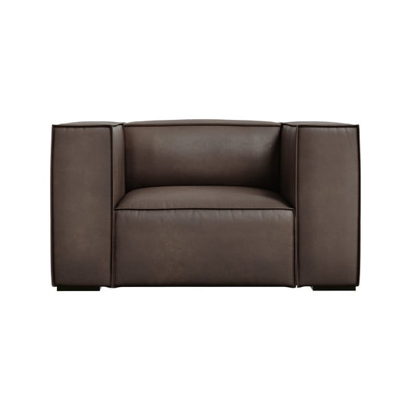 Smeđa kožna fotelja Madame - Windsor & Co Sofas