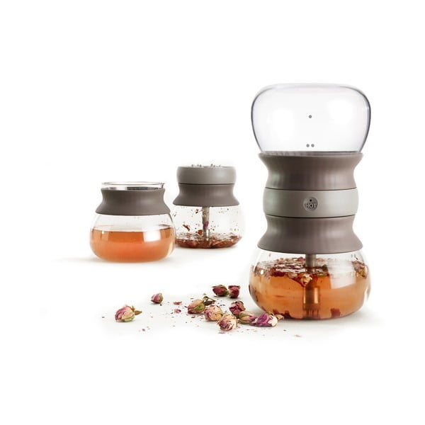 Svjetlo smeđi staklen čajnik s cjedilom 500 ml – Lékué-image-4