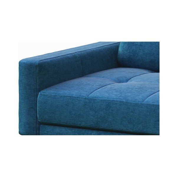 Plava fotelja s drvenim nogama MESONICA Musso Tufted-image-3