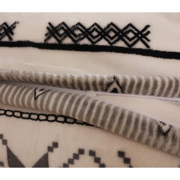 Crno-krem posteljina za krevet za jednu osobu od mikropliša 140x200 cm – My House-image-4