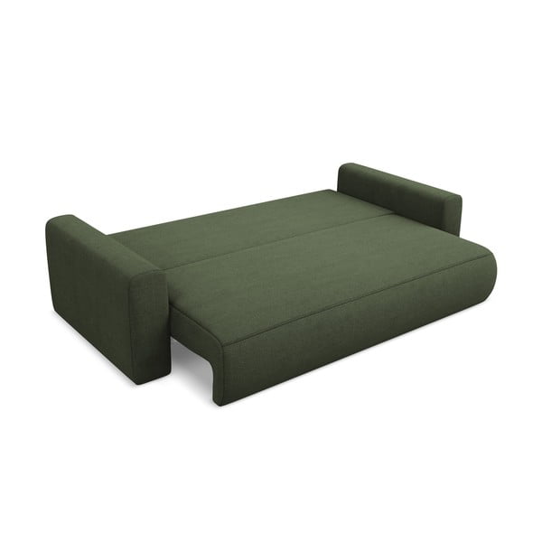 Kaki zelena sklopiva/s prostorom za odlaganje sofa 238 cm Kapua – Makamii-image-4