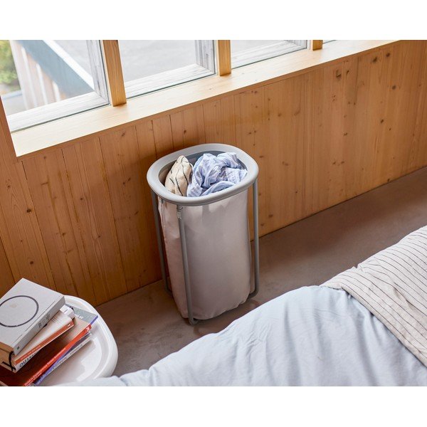 Svijetlo siva tekstilna košara za rublje 50 l Duo – Joseph Joseph-image-1