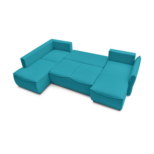 Tirkizna sklopiva kutna garnitura (s lijevim kutom) Leon – Bobochic Paris-image-4