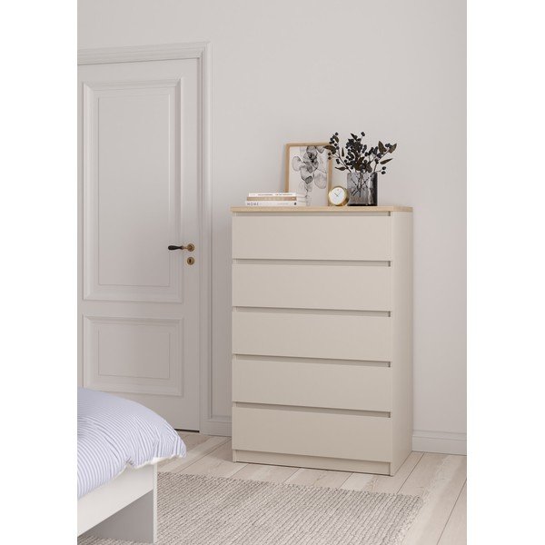 Krem komoda 77x121x50 cm Naia – Tvilum-image-1