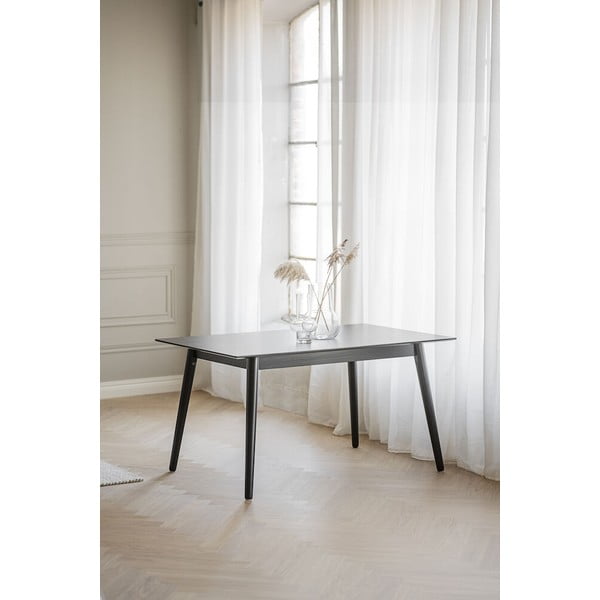 Crni blagovaonski stol Rowico Lotta, 140 x 90 cm-image-2
