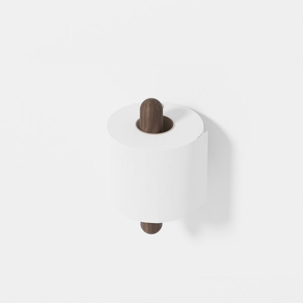 Zidni nosač za toaletni papir od orahovog drveta Wireworks Yoku-image-2