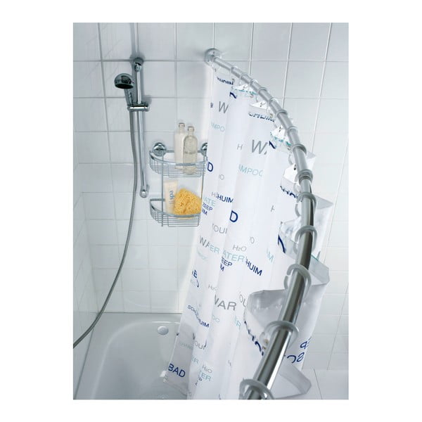 Teleskopska šipka srebrene boje savijenog oblika za zavjesu za tuš ili kadu Wenko-image-3