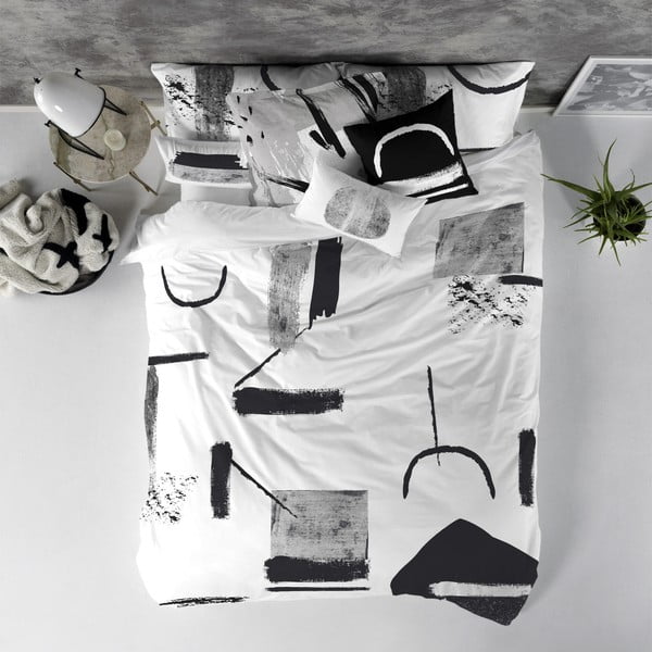 Pamučna navlaka za pokrivač Blanc Shapes, 200 x 200 cm-image-2