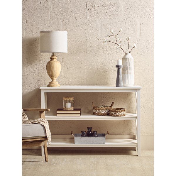 Bijeli regal od masivnog bora 120x81x40 cm Heritage – Premier Housewares-image-3