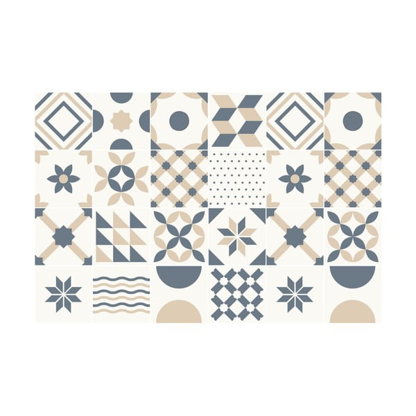 Naljepnice u setu za pločice 24 kom 15x15 cm Minimal – Ambiance-image-1