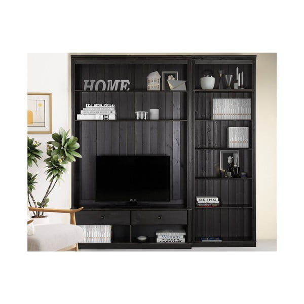 Smeđi TV set od masivnog bora 214x223 cm Anita – Støraa-image-2