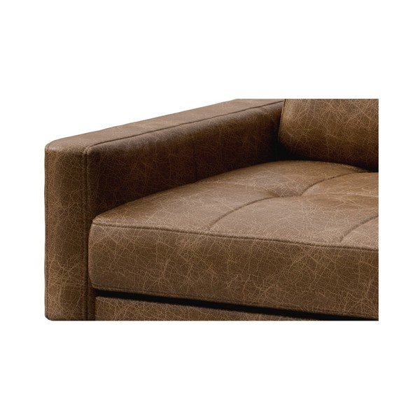 Konjak smeđa kožna kutna garnitura MESONICA Musso Tufted, desni kut-image-4
