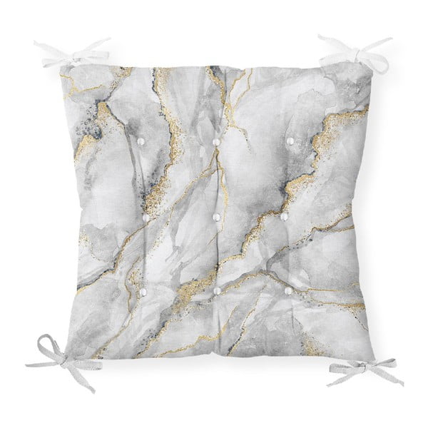 Jastuk za stolicu Minimalist Cushion Covers Marble Grey Gold, 40 x 40 cm