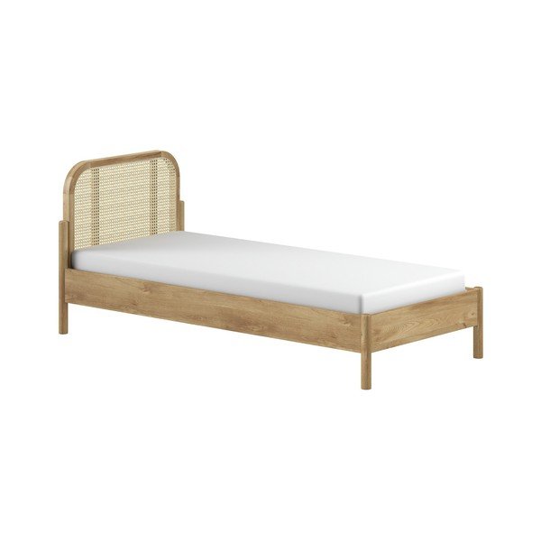 Krevet od punog hrasta s podnicom 90x200 cm u prirodnoj boji Olive Rotan – Vipack