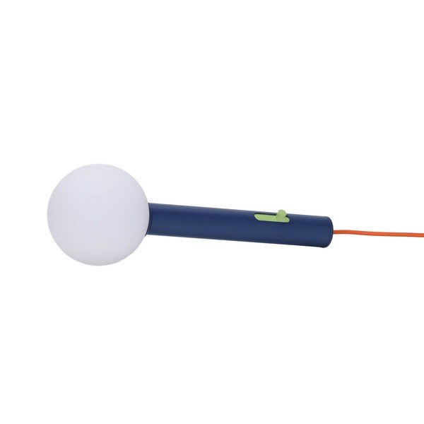Plava metalna LED stolna lampa s mogućnosti zatamnjivanja sa staklenim sjenilom (visina 30 cm) Talk – Hübsch-image-2