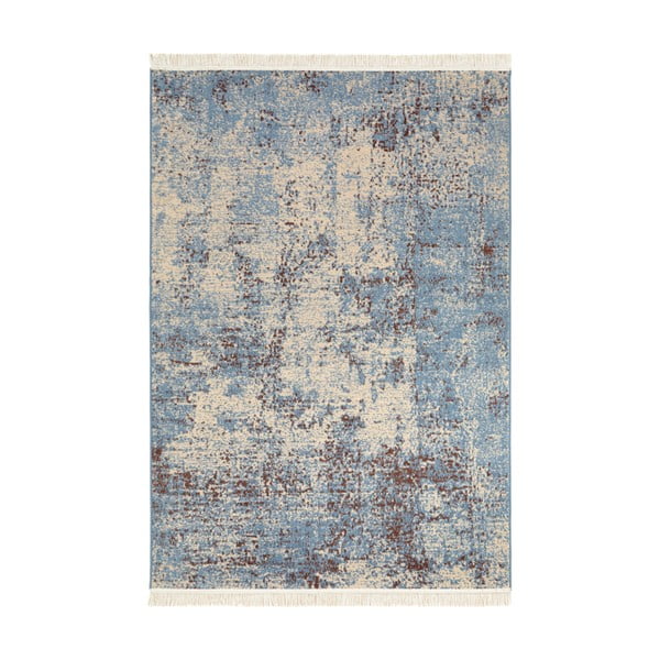 Plavo-sivi tepih s udjelom recikliranog pamuka Nouristan, 160 x 230 cm
