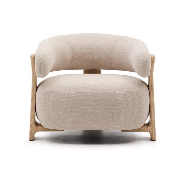 Bež fotelja od šenila Granite – Kave Home-image-2