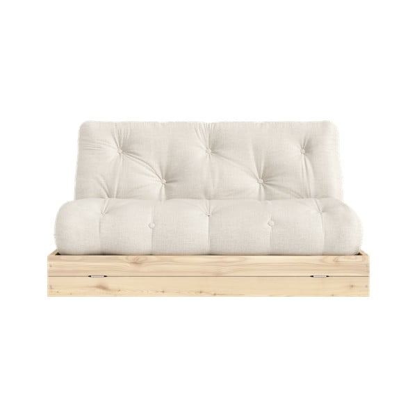 Bež lanena sklopiva sofa 145 cm Flip – Karup Design