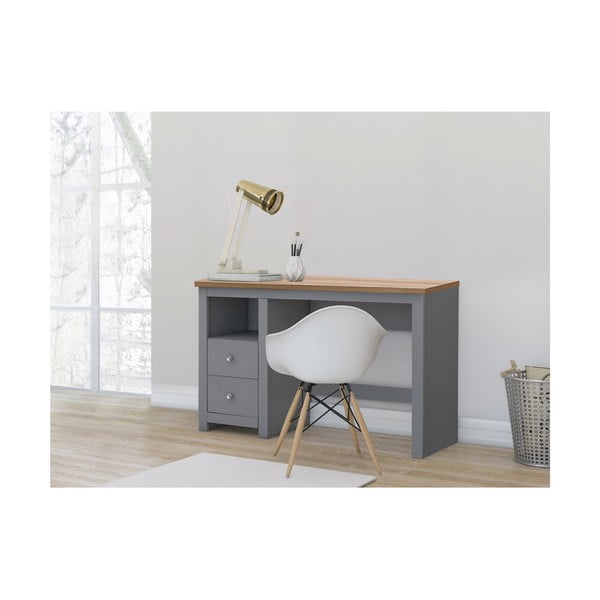 Radni stol s pločom stola u dekoru hrasta 50x120 cm Emerald – Støraa-image-1