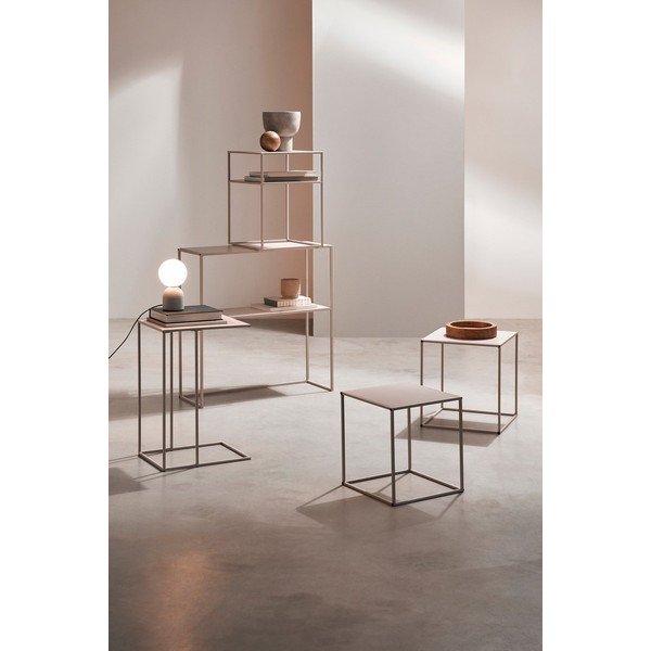 Bež metalni stolići za kavu u setu 2 kom 38x38 cm Alrik – Yes Everyday-image-4