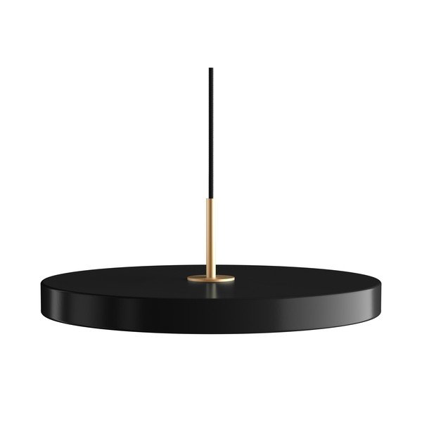 Crna LED viseća svjetiljka s mogućnosti zatamnjivanja s metalnim sjenilom ø 43 cm Asteria Plus Medium – UMAGE