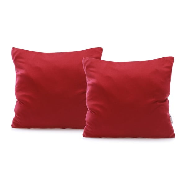 Set od 2 crvene pamučne jastučnice DecoKing Amber Maroon, 40 x 40 cm