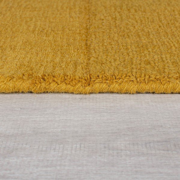 Oker žuti ručno rađen vunen tepih 120x170 cm Demi Check Ombre – Flair Rugs-image-4