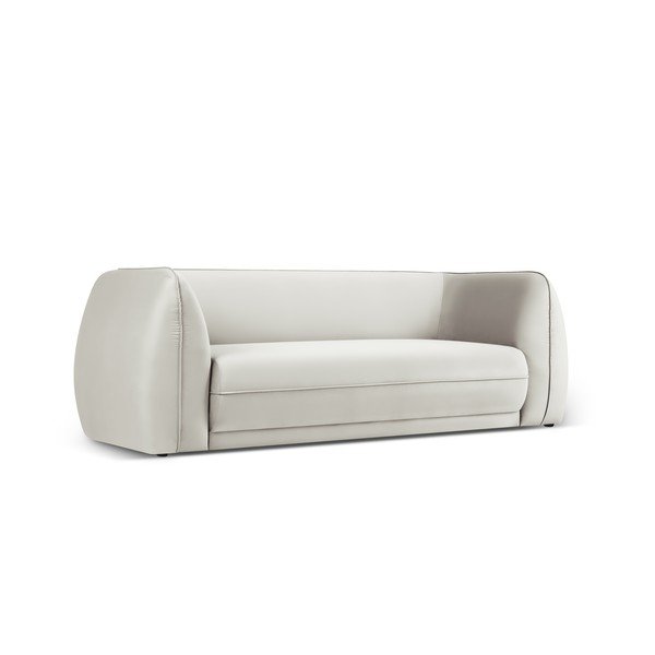 Bež baršunasti sofa 225 cm Lando – Micadoni Home-image-2