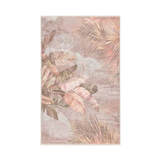 Bež perivi tepih 80x150 cm Dusty Leaves – Mila Home
