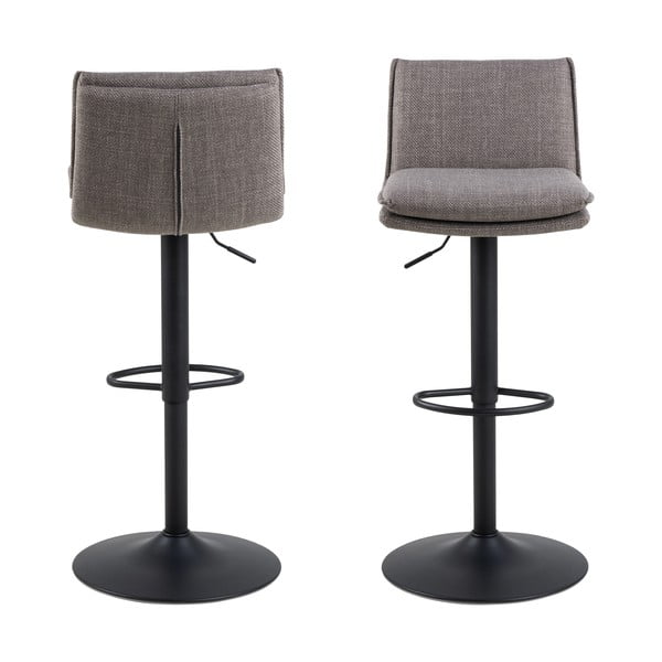 Sive okretne barske stolice u setu 2 kom 107 cm Flynn – Actona-image-2