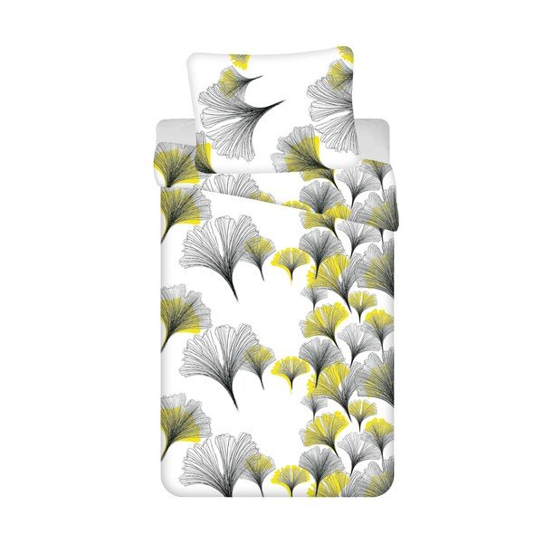 Crno-bijela pamučna 4-dijelna posteljina za krevet za jednu osobu 140x200 cm Ginola - Jerry Fabrics