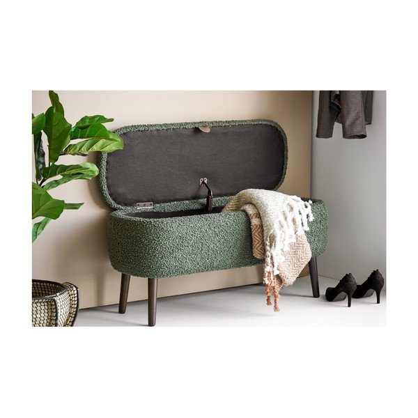 Zelena klupa od bouclé tkanine Harlow – House Nordic-image-3