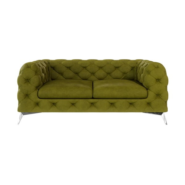 Zelena baršunasti sofa 185 cm Chelsea – Ropez
