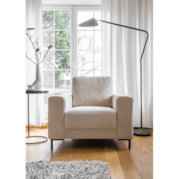 Bež fotelja od samta Lofty Lilly – Miuform-image-1