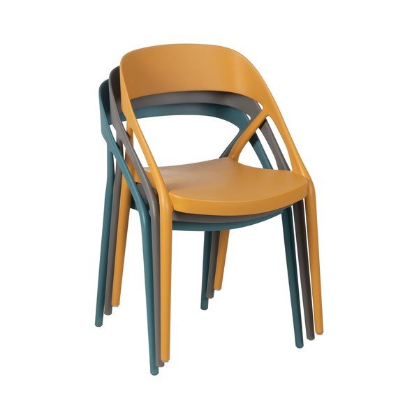 Sive plastična blagovaonske stolice u setu 2 kom – Ixia-image-3