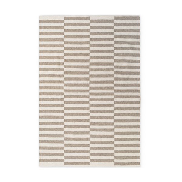 Bijeli/sivi obostrani/ručno rađen vunen tepih 200x300 cm Vika – Hanse Home