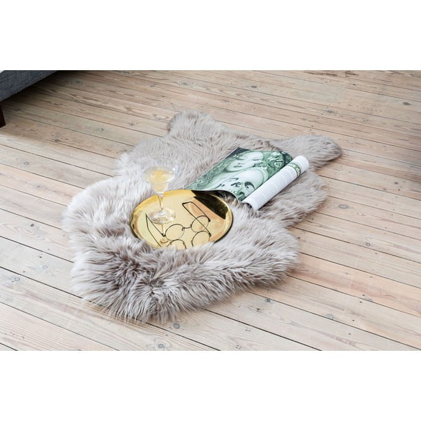 Tamnosmeđa umjetna koža Tiseco Home Studio Sheepskin, 60 x 90 cm-image-1