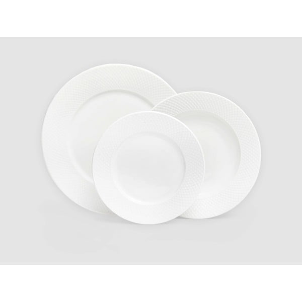 12-dijelni set bijelih porculanskih tanjura Bonami Essentials Imperio