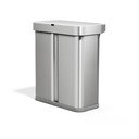 Željezna kanta za smeće 34+24 l za odvojeni otpad/beskontaktna u srebrnoj boji Dual Sensor – simplehuman