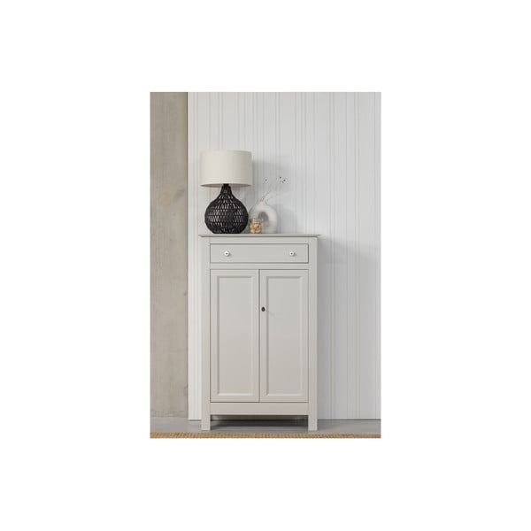 Svijetlo siva visoka komoda od masivnog bora sa zaključavanjem 93x150 cm Eva – WOOOD-image-4