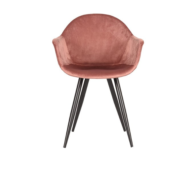 Svijetlo ružičaste baršunaste blagovaonske stolice u setu 2 kom Forli – LABEL51-image-1