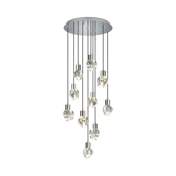 LED viseća svjetiljka u srebrnoj boji sa staklenim sjenilom ø 51,5 cm Verano – Trio Select