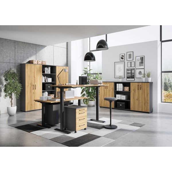 Radni stol s pločom stola u dekoru hrasta 80x180 cm Agenda – Germania-image-2