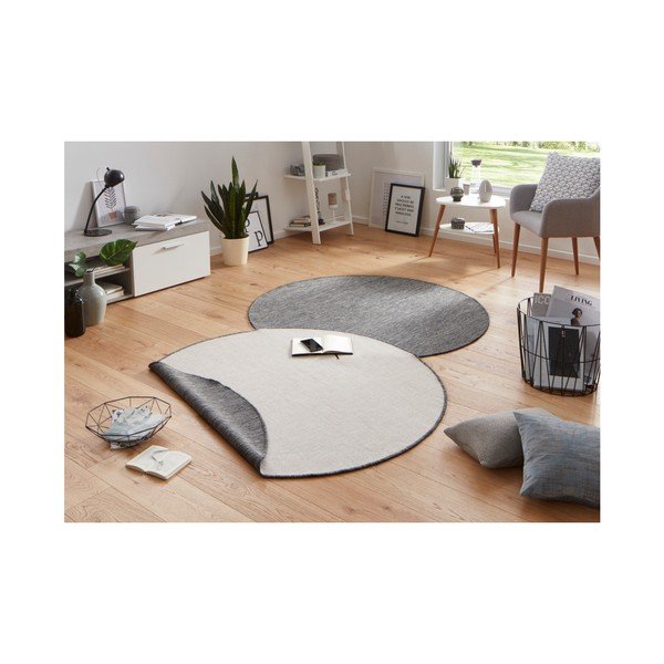 Sivi vanjski tepih NORTHRUGS Miami, ø 140 cm-image-2