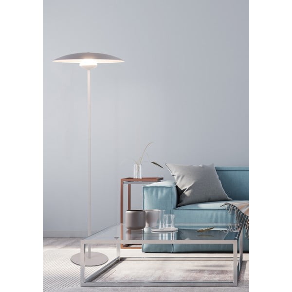 Bijela LED stojeća svjetiljka s metalnim sjenilom (visina 140 cm) Lund – Candellux Lighting-image-2